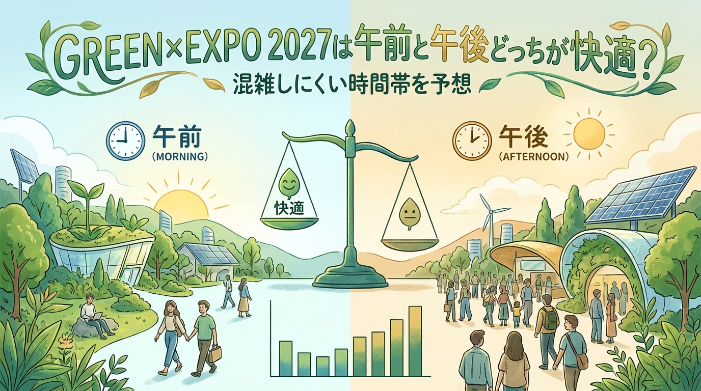 GREEN×EXPO 2027は午前と午後どっちが快適？混雑しにくい時間帯を予想