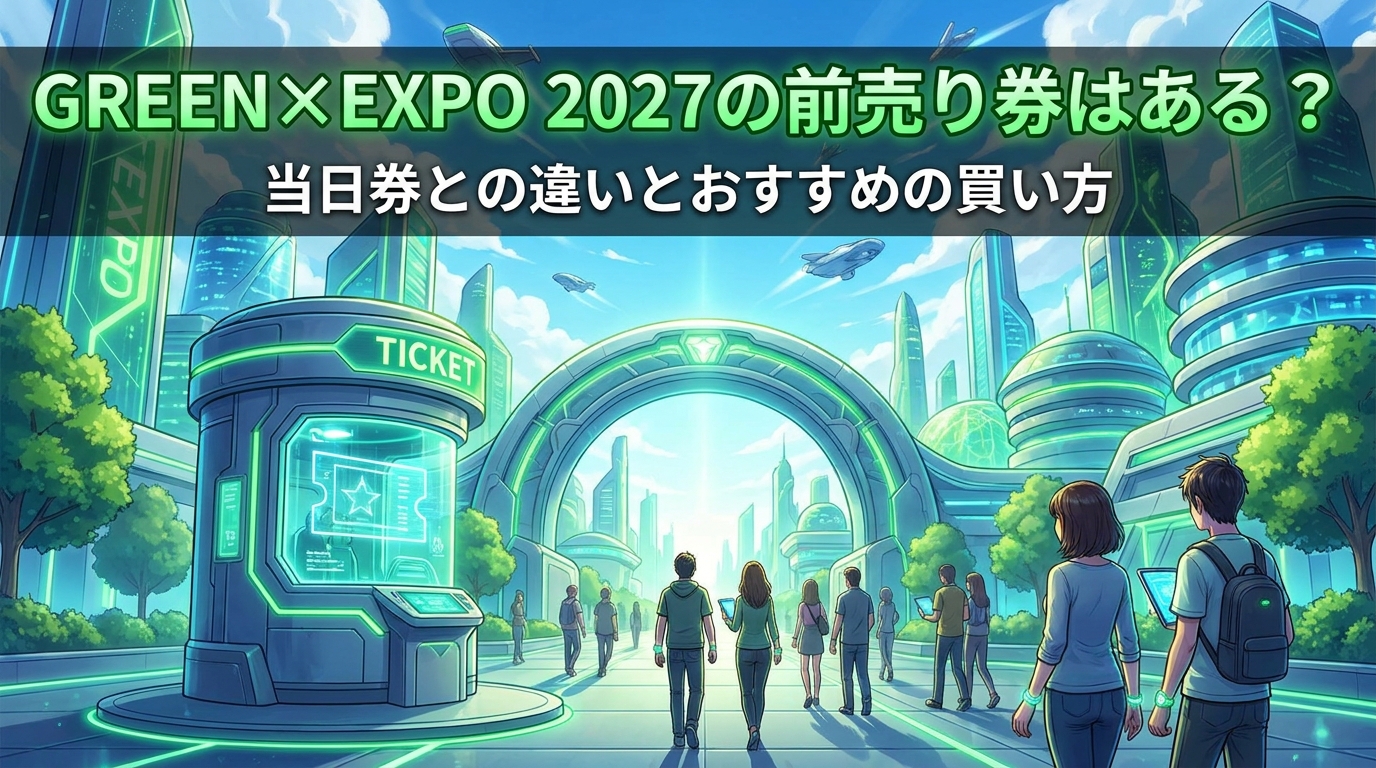 GREEN×EXPO 2027の前売り券はある？当日券との違いとおすすめの買い方